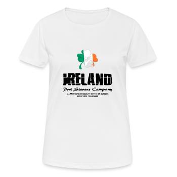Kleeblatt - Irland Flagge - Frauen T-Shirt atmungsaktiv - Weiß - Vorne - AI Model Female 172 dark (172cm)