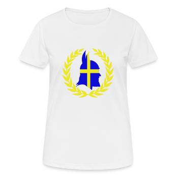 svensk krigare - Frauen T-Shirt atmungsaktiv - Weiß - Vorne - AI Model Female 172 dark (172cm)