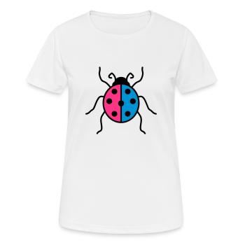 bunt marienkaefer klein suess niedlich kaefer rot - Frauen T-Shirt atmungsaktiv - Weiß - Vorne - AI Model Female 172 dark (172cm)