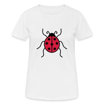 marienkaefer klein suess niedlich kaefer rot punkt - Frauen T-Shirt atmungsaktiv - Weiß - Vorne - AI Model Female 172 dark (172cm)