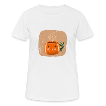 Cup of pumpkin - Women's Breathable T-Shirt - white - Front - AI Model Female 172 dark (172cm)