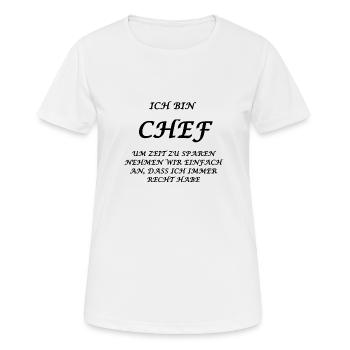 Chef Spezial - Frauen T-Shirt atmungsaktiv - Weiß - Vorne - AI Model Female 172 dark (172cm)