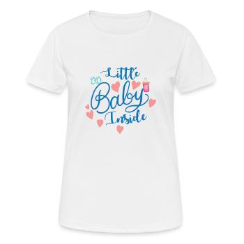 schwanger Baby Kind geboren Geburt Geschenkidee - Frauen T-Shirt atmungsaktiv - Weiß - Vorne - AI Model Female 172 dark (172cm)