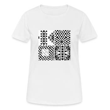 L’abstraction - T-shirt respirant Femme - blanc - Devant - AI Model Female 172 dark (172cm)