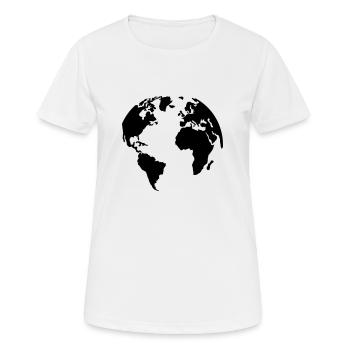 Terre - T-shirt respirant Femme - blanc - Devant - AI Model Female 172 dark (172cm)