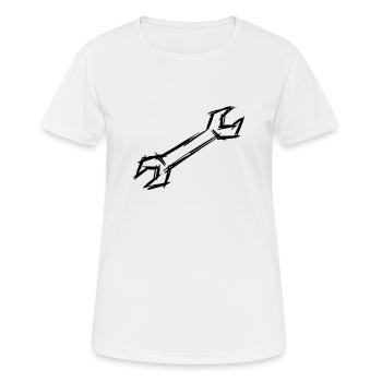 Clé, dessinée à la main - T-shirt respirant Femme - blanc - Devant - AI Model Female 172 dark (172cm)