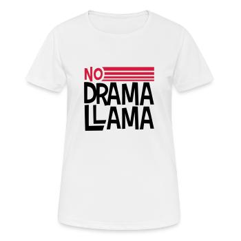 texte logo no drama llama party cool célébrer fun c - T-shirt respirant Femme - blanc - Devant - AI Model Female 172 dark (172cm)