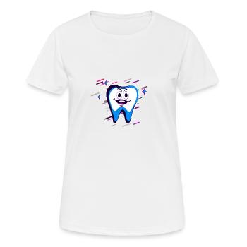Tooth calcified 80's Retro Violet - Women's Breathable T-Shirt - white - Front - AI Model Female 172 dark (172cm)