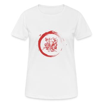 Tintenfisch - Frauen T-Shirt atmungsaktiv - Weiß - Vorne - AI Model Female 172 dark (172cm)