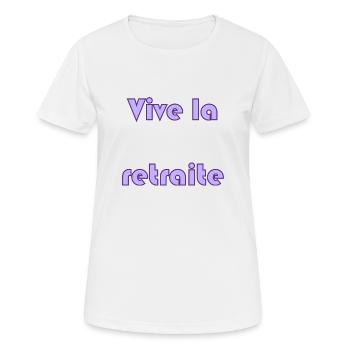 RUHESTAND. RUHESTAND. PENSIONIERT. RUHESTAND - Frauen T-Shirt atmungsaktiv - Weiß - Vorne - AI Model Female 172 dark (172cm)