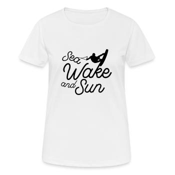 Sea wake and sun - Women's Breathable T-Shirt - white - Front - AI Model Female 172 dark (172cm)