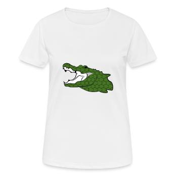 Crocodile Nil Crocodile Alligator Reptile Cadeau - T-shirt respirant Femme - blanc - Devant - AI Model Female 172 dark (172cm)