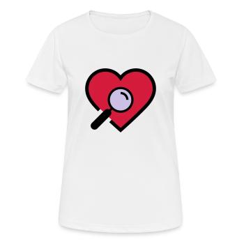 Herzuntersuchung Lupe - Frauen T-Shirt atmungsaktiv - Weiß - Vorne - AI Model Female 172 dark (172cm)