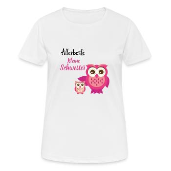 beste kleine Schwester Eule kleine schwester - Frauen T-Shirt atmungsaktiv - Weiß - Vorne - AI Model Female 172 dark (172cm)