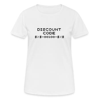 Code de réduction/code de rabais - T-shirt respirant Femme - blanc - Devant - AI Model Female 172 dark (172cm)