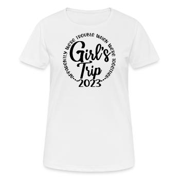 Girl's Trip 2023 Funny Girls Trip Weekend Vacation - Women's Breathable T-Shirt - white - Front - AI Model Female 172 dark (172cm)