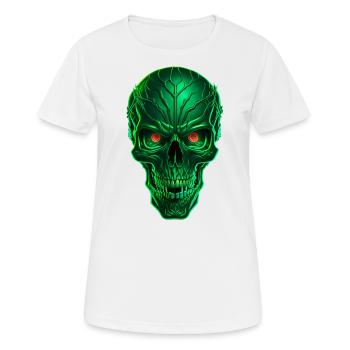 Green Techno Skull - Women's Breathable T-Shirt - white - Front - AI Model Female 172 dark (172cm)