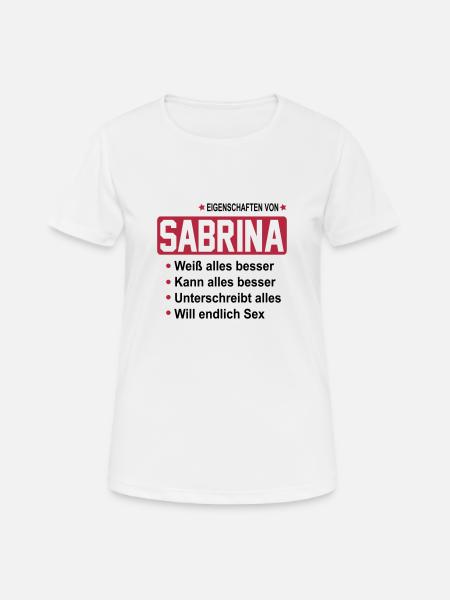 sabrina - Frauen T-Shirt atmungsaktiv - Weiß