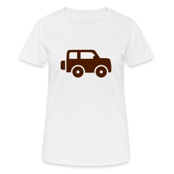 Jeep - Frauen T-Shirt atmungsaktiv - Weiß - Vorne - AI Model Female 172 dark (172cm)