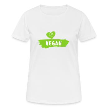 Bio vegan - Frauen T-Shirt atmungsaktiv - Weiß - Vorne - AI Model Female 172 dark (172cm)