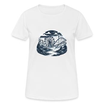 Verlassener Vergnügungspark Urbex - Frauen T-Shirt atmungsaktiv - Weiß - Vorne - AI Model Female 172 dark (172cm)