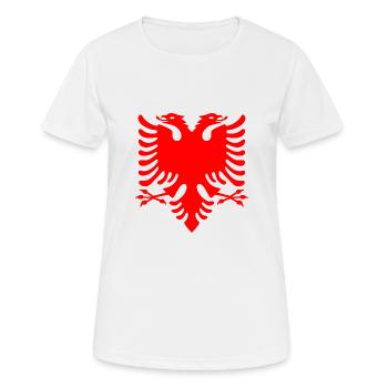 Albanien - Frauen T-Shirt atmungsaktiv - Weiß - Vorne - AI Model Female 172 dark (172cm)