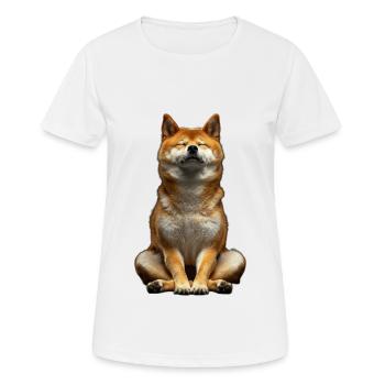 Shiba Inu - Women's Breathable T-Shirt - white - Front - AI Model Female 172 dark (172cm)