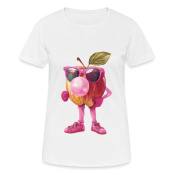 Apfel - Frauen T-Shirt atmungsaktiv - Weiß - Vorne - AI Model Female 172 dark (172cm)