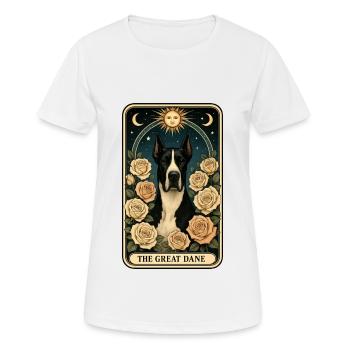 Deutsche Dogge - Frauen T-Shirt atmungsaktiv - Weiß - Vorne - AI Model Female 172 dark (172cm)
