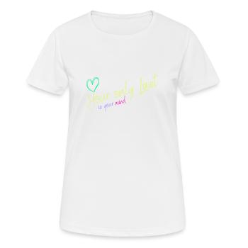 Motivation - ohne Grenzen / keine Limits - Frauen T-Shirt atmungsaktiv - Weiß - Vorne - AI Model Female 172 dark (172cm)