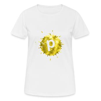 stain yellow p - Women's Breathable T-Shirt - white - Front - AI Model Female 172 dark (172cm)