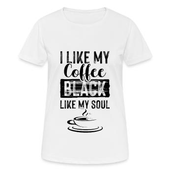 kaffee seele - Frauen T-Shirt atmungsaktiv - Weiß - Vorne - AI Model Female 172 dark (172cm)