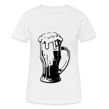 Bierglas Symbol - Frauen T-Shirt atmungsaktiv - Weiß - Vorne - AI Model Female 172 dark (172cm)