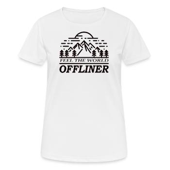 OFF Ressentez le monde - T-shirt respirant Femme - blanc - Devant - AI Model Female 172 dark (172cm)