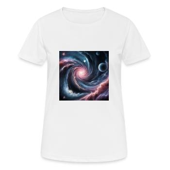Universum 2 - Frauen T-Shirt atmungsaktiv - Weiß - Vorne - AI Model Female 172 dark (172cm)