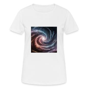Universum 3 - Frauen T-Shirt atmungsaktiv - Weiß - Vorne - AI Model Female 172 dark (172cm)