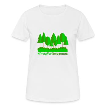 Priez pour Amazon - T-shirt respirant Femme - blanc - Devant - AI Model Female 172 dark (172cm)