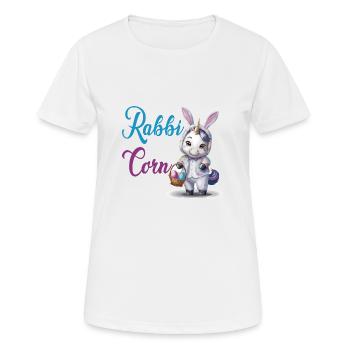 Niedliches Rabbicorn Einhorn Ostern für Kinder - Frauen T-Shirt atmungsaktiv - Weiß - Vorne - AI Model Female 172 dark (172cm)