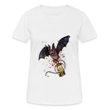 Scary Halloween bat - Women's Breathable T-Shirt - white - Front - AI Model Female 172 dark (172cm)