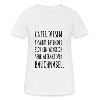 Sous ce t-shirt est ... - T-shirt respirant Femme - blanc - Devant - AI Model Female 172 dark (172cm)