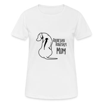 RHODESIAN RIDGEBACK MOM Hund Hunde Mama Wilsigns - Frauen T-Shirt atmungsaktiv - Weiß - Vorne - AI Model Female 172 dark (172cm)