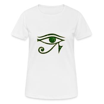 Auge des Horus, Horusauge, Ägypten, Schutzsymbol - Frauen T-Shirt atmungsaktiv - Weiß - Vorne - AI Model Female 172 dark (172cm)