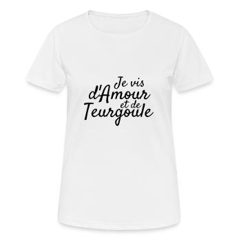 Normandie / Normand / Normande / France - T-shirt respirant Femme - blanc - Devant - AI Model Female 172 dark (172cm)
