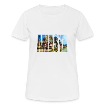 amasya panorama - Frauen T-Shirt atmungsaktiv - Weiß - Vorne - AI Model Female 172 dark (172cm)