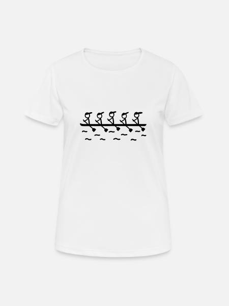 Rudern Fünfer Boot - Frauen T-Shirt atmungsaktiv - Weiß