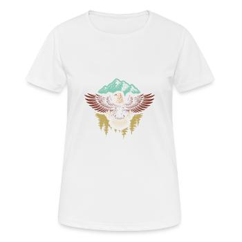 Majestic Flying American Bald Eagle - T-shirt respirant Femme - blanc - Devant - AI Model Female 172 dark (172cm)