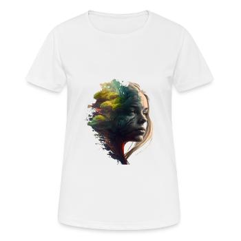 Rainbowtree-Nature-Girl - Frauen T-Shirt atmungsaktiv - Weiß - Vorne - AI Model Female 172 dark (172cm)