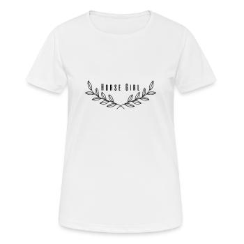 Fille de cheval - T-shirt respirant Femme - blanc - Devant - AI Model Female 172 dark (172cm)