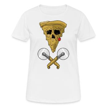 Pizza - Frauen T-Shirt atmungsaktiv - Weiß - Vorne - AI Model Female 172 dark (172cm)