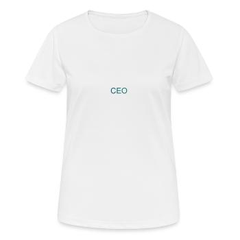 ceo - Frauen T-Shirt atmungsaktiv - Weiß - Vorne - AI Model Female 172 dark (172cm)